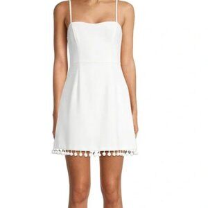 French Connection Whisper Pom-pom Mini Dress